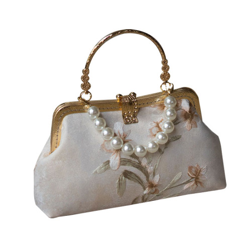 原創款梅蘭竹刺綉手工包中式古風媽媽包配旗袍女士婚禮手提小拎包 原創款梅蘭竹刺綉手工包中式古風媽媽包配旗袍女士婚禮手提小拎包