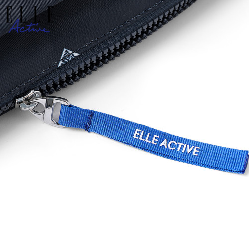 ELLE Active2022新款運動斜後後背包男女輕便印花字母餃子包百搭潮