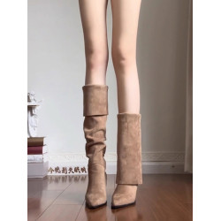長筒靴2025新款爆款巨好看的靴子女款秋冬超火絕美過膝靴尖頭高跟