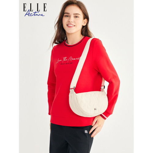 ELLE Active簡約百搭單肩斜後後背包高級感女包時尚腋下包餃子包