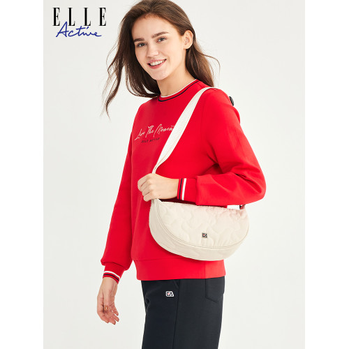 ELLE Active簡約百搭單肩斜後後背包高級感女包時尚腋下包餃子包