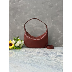 進口植鞣頭層牛皮精緻月牙包hobo包簡約百搭通勤斜背單肩腋下包女