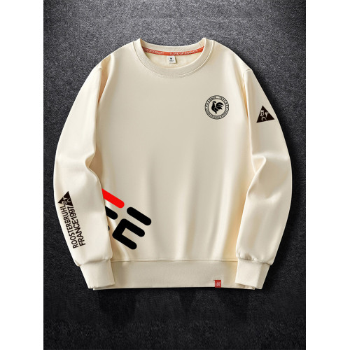 法萊爾公雞男裝圓領衛衣秋冬季2025新款運動寬鬆大碼套頭無帽外套 法萊爾公雞男裝圓領衛衣秋冬季2025新款運動寬鬆大碼套頭無帽外套