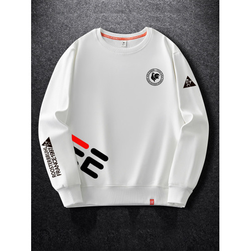 法萊爾公雞男裝圓領衛衣秋冬季2025新款運動寬鬆大碼套頭無帽外套 法萊爾公雞男裝圓領衛衣秋冬季2025新款運動寬鬆大碼套頭無帽外套