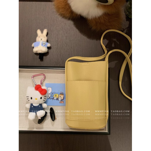 mmmpink韓國ins多功能軟皮斜背手機包女2024新款輕便精緻夏天小包