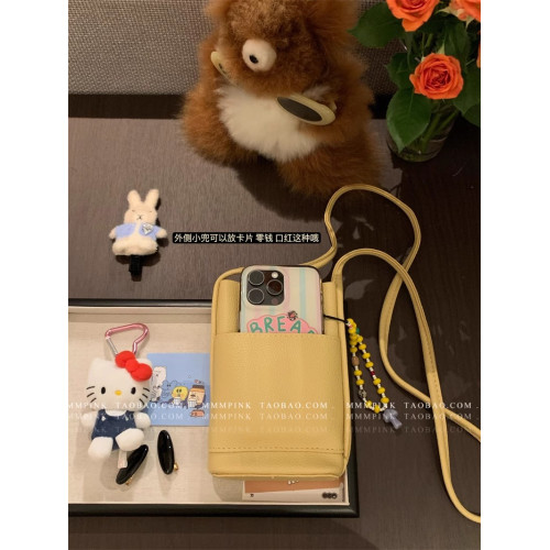 mmmpink韓國ins多功能軟皮斜背手機包女2024新款輕便精緻夏天小包