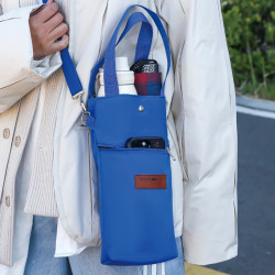 休閒時尚旅行斜背手提水杯大容量包收納鑰匙手機眼睛雨傘可攜式