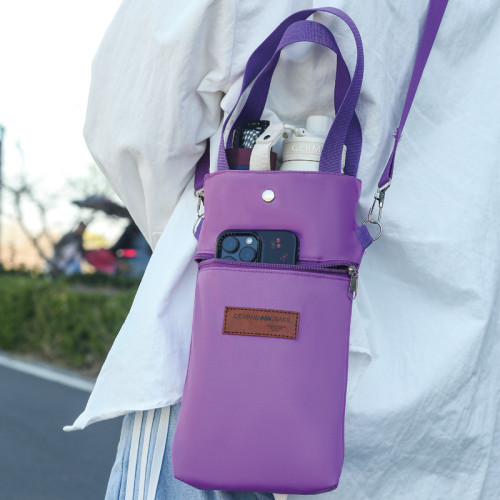 休閒時尚旅行斜背手提水杯大容量包收納鑰匙手機眼睛雨傘可攜式