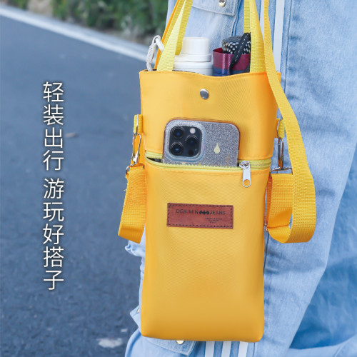 休閒時尚旅行斜背手提水杯大容量包收納鑰匙手機眼睛雨傘可攜式