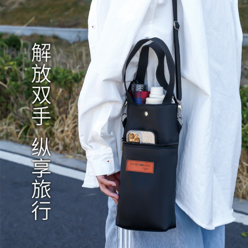 休閒時尚旅行斜背手提水杯大容量包收納鑰匙手機眼睛雨傘可攜式