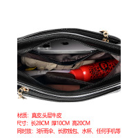 袋鼠真皮女包斜後後背包女士2025新款小包媽媽包婆婆包單肩包牛皮百搭