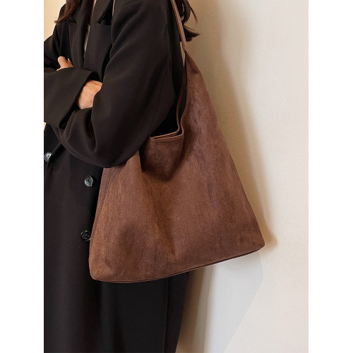 大容量包包女2025新款夏季復古風麂皮絨手提包上課通勤單肩托特包 大容量包包女2025新款夏季復古風麂皮絨手提包上課通勤單肩托特包