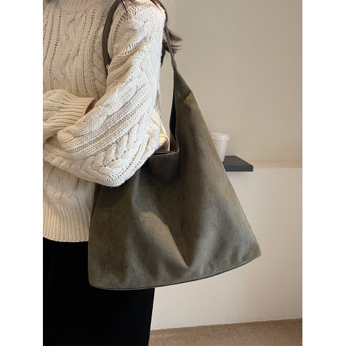 大容量包包女2025新款夏季復古風麂皮絨手提包上課通勤單肩托特包 大容量包包女2025新款夏季復古風麂皮絨手提包上課通勤單肩托特包