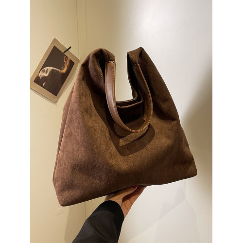 大容量包包女2025新款夏季復古風麂皮絨手提包上課通勤單肩托特包 大容量包包女2025新款夏季復古風麂皮絨手提包上課通勤單肩托特包