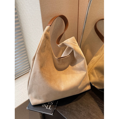 大容量包包女2025新款夏季復古風麂皮絨手提包上課通勤單肩托特包 大容量包包女2025新款夏季復古風麂皮絨手提包上課通勤單肩托特包