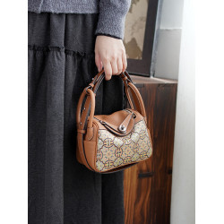 非遺名家壯錦lindy琳迪包頭層牛皮新中式國風女包單肩斜背手提包