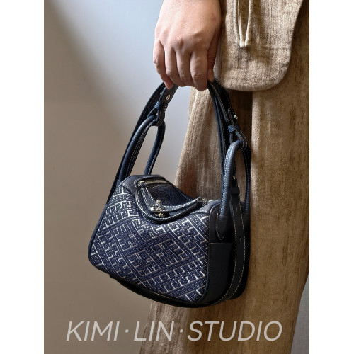 非遺名家壯錦lindy琳迪包頭層牛皮新中式國風女包單肩斜背手提包