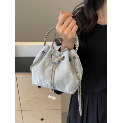 包包韓系高級感百搭水桶包秋冬2026新款小衆設計鏈條斜背手提包女