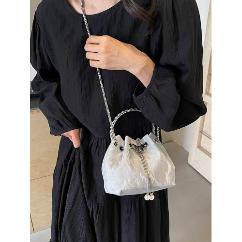 包包韓系高級感百搭水桶包秋冬2026新款小衆設計鏈條斜背手提包女 包包韓系高級感百搭水桶包秋冬2026新款小衆設計鏈條斜背手提包女