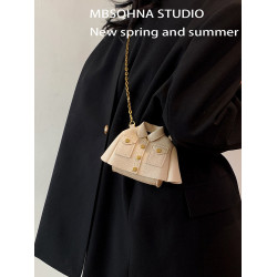 MBSQHNA小衆洋氣西服包包女2024新款春夏時尚迷你鏈條斜背口紅包