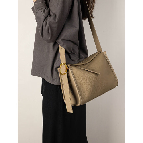 復古新款頭層牛皮枕頭包包高級感大容量斜背單肩包小衆設計托特包