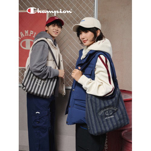 champion冠軍26春新款雙面斜後後背包冬季燈芯絨帆布單肩包大容量男女