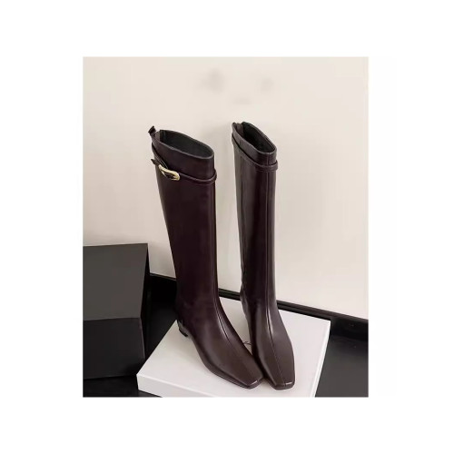 牛皮版~秋冬新款真皮小香風氣質長靴馬丁靴長筒靴時尚女時裝靴女