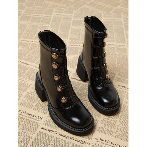 厚底馬丁靴女秋2025新款歐貨爆款靴子高跟網紅短靴粗跟英倫瘦瘦靴 厚底馬丁靴女秋2025新款歐貨爆款靴子高跟網紅短靴粗跟英倫瘦瘦靴