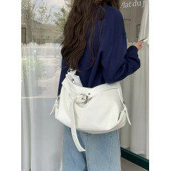 DIUDIU小衆設計百搭機車包辣妹腋下包大容量軟皮高級感通勤斜後後背包