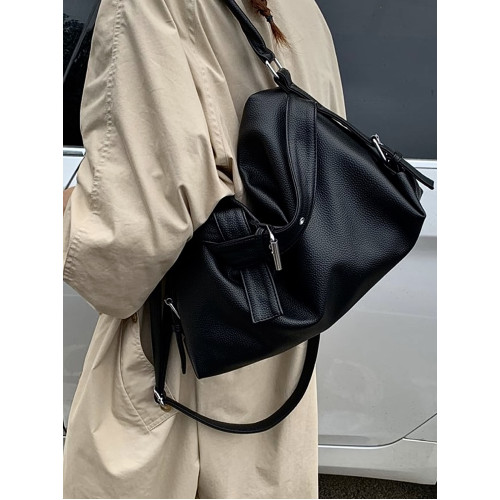 DIUDIU小衆設計百搭機車包辣妹腋下包大容量軟皮高級感通勤斜後後背包