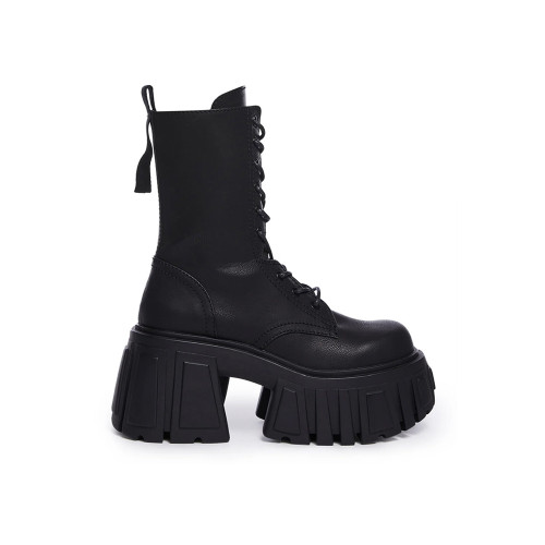 超高跟厚底中筒靴女秋冬小個子增高短靴潮矮子樂粗跟真皮馬丁靴子 超高跟厚底中筒靴女秋冬小個子增高短靴潮矮子樂粗跟真皮馬丁靴子