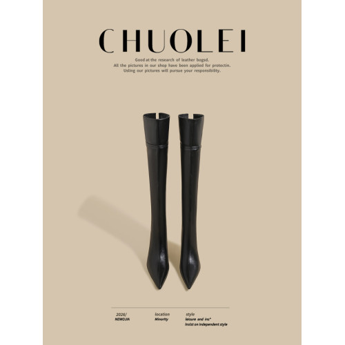 春季新款超火尖頭騎士靴女黑色加絨過膝靴細高跟百搭長筒瘦瘦靴子 春季新款超火尖頭騎士靴女黑色加絨過膝靴細高跟百搭長筒瘦瘦靴子