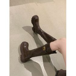 巨好看的長筒靴女秋冬2025新款爆款高筒騎士靴增高厚底棕色長靴子