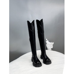 真皮厚底長筒靴女2026新款春秋顯瘦彈力過膝靴女高筒騎士靴瘦瘦靴