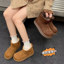 5C-25女士加棉短靴2025專櫃冬季新款輕便柔軟防滑韓版百搭雪地靴