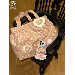 卷蝸*小鹿雪餅*系列鹿紋玫瑰花造型大容量手拎包包