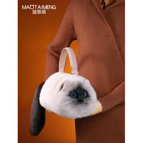 貓泰萌新款小衆2026爆款獨特設計斜背手機包洋氣毛絨貓咪包包女