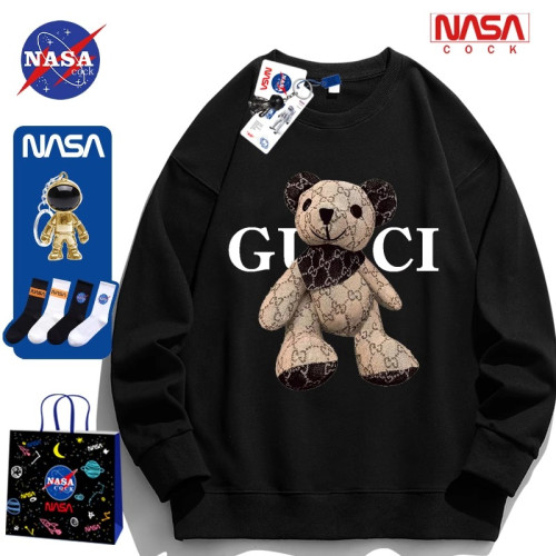 NASA聯名小熊衛衣男女款潮牌春秋冬季青少年情侶圓領套頭美式上衣 NASA聯名小熊衛衣男女款潮牌春秋冬季青少年情侶圓領套頭美式上衣