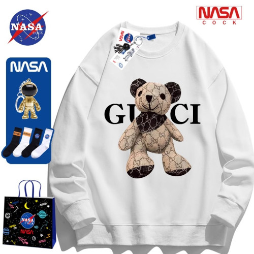 NASA聯名小熊衛衣男女款潮牌春秋冬季青少年情侶圓領套頭美式上衣 NASA聯名小熊衛衣男女款潮牌春秋冬季青少年情侶圓領套頭美式上衣