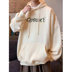 純棉重磅連帽衫衛衣男秋冬加絨加厚潮牌日系恐龍寬鬆百搭休閒外套