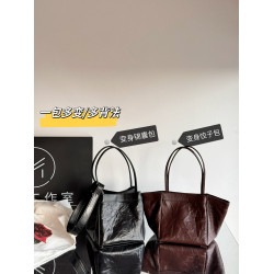 MY韓版小衆設計款小方包菜籃子包包頭層牛皮手提斜背單肩斜後後背包潮