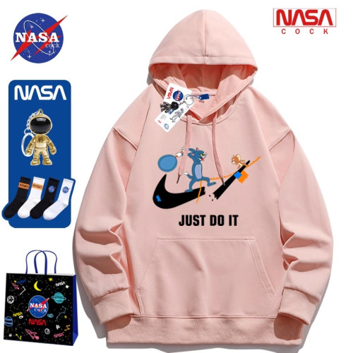 NASA官方旗艦貓和老鼠連帽衛衣男款春秋冬季美式潮牌重磅外套男士