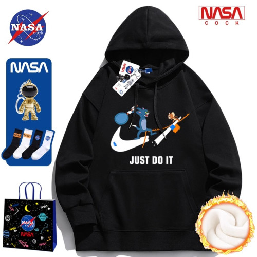 NASA官方旗艦貓和老鼠連帽衛衣男款春秋冬季美式潮牌重磅外套男士