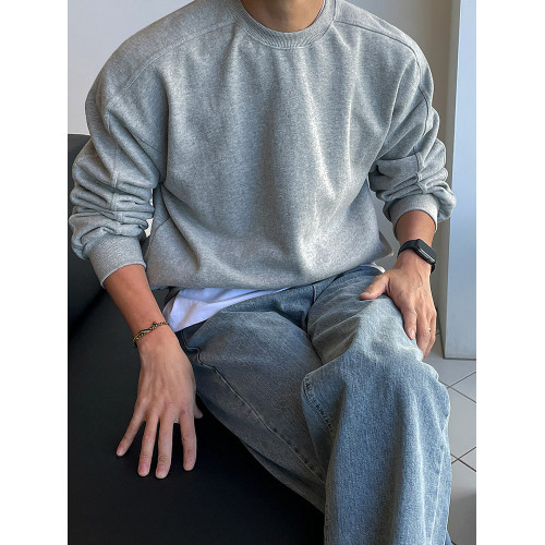 MRCYC簡約復古圓領衛衣男士春季寬鬆基礎款上衣韓系潮流套頭外套 MRCYC簡約復古圓領衛衣男士春季寬鬆基礎款上衣韓系潮流套頭外套