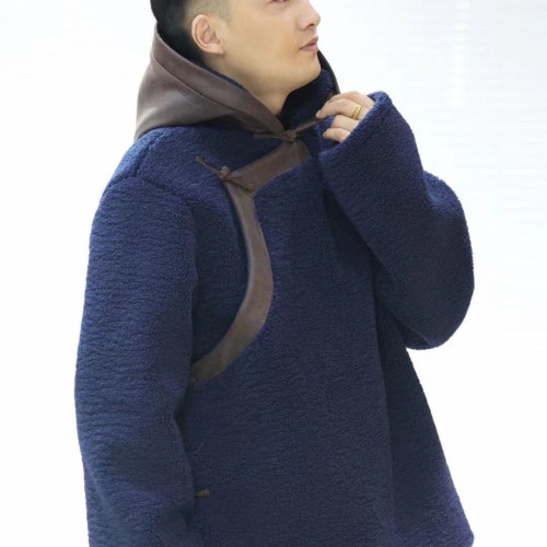 2025秋冬新款藏式潮牌冬裝外套帶帽男裝爆款高檔民族風oversize