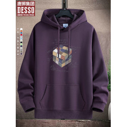 唐獅集團DESSO連帽衛衣男士 潮牌春秋冬寬鬆百搭加絨青年學生上衣