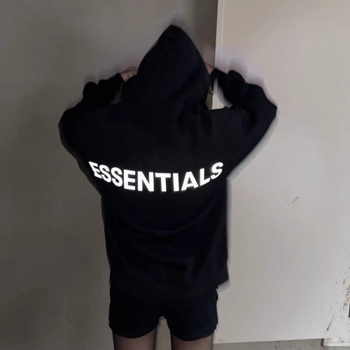 ESSENTIALS復線3M反光連帽衛衣男女秋冬歐美潮牌高街情侶寬鬆外套