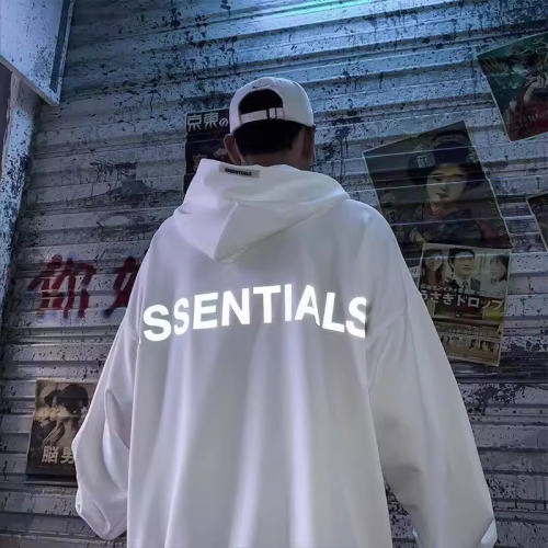 ESSENTIALS復線3M反光連帽衛衣男女秋冬歐美潮牌高街情侶寬鬆外套