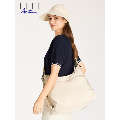 ELLE Active女包戶外運動大容量休閒斜後後背包單肩包多功能雙肩包