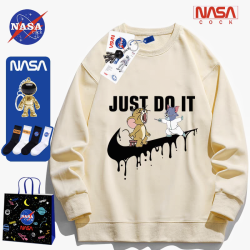 NASA聯名貓和老鼠圓領衛衣男女情侶春秋冬季潮流加絨卡通動漫上衣